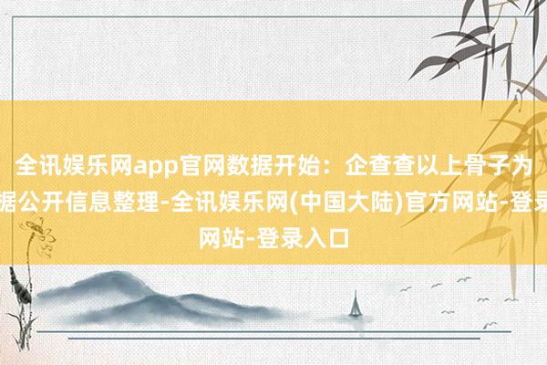 全讯娱乐网app官网数据开始：企查查以上骨子为本站据公开信息整理-全讯娱乐网(中国大陆)官方网站-登录入口